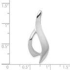 14k White Gold Polished Slide Fits up to 6mm Regular/Fancy/Reversible Omega