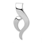 14k White Gold Polished Slide Fits up to 6mm Regular/8mm Fancy or Reversible Omega
