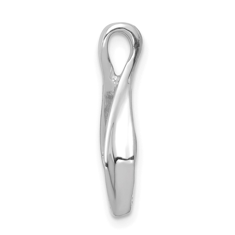 14k White Gold Polished Chain Slide
