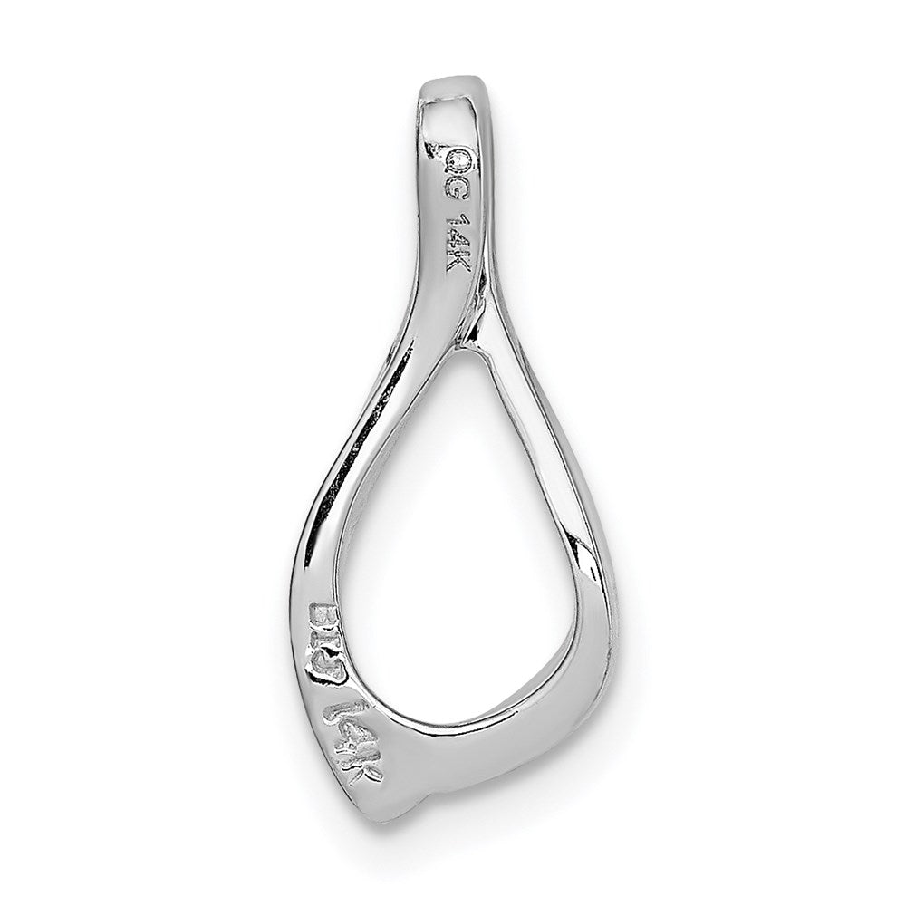14k White Gold Polished Chain Slide