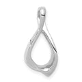 14k White Gold Polished Chain Slide