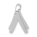 14k White Gold Polished Slide Fits up to 6mm Regular/Fancy/Reversible Omega