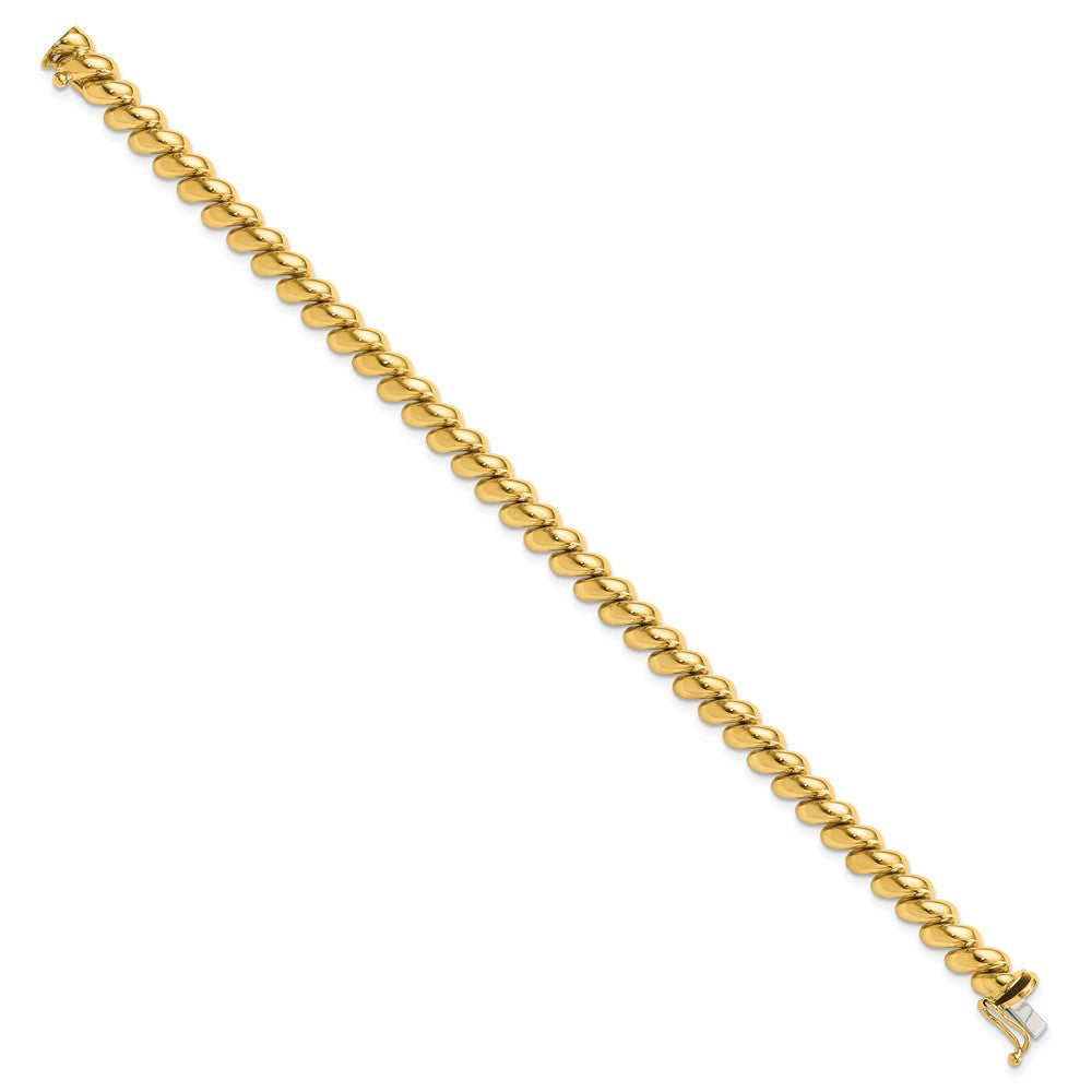 14k Polished 6mm 8 inch San Marco Bracelet