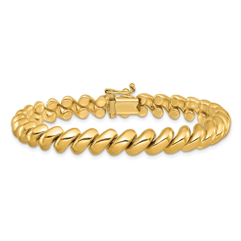 14k Polished 8mm 7 inch San Marco Bracelet
