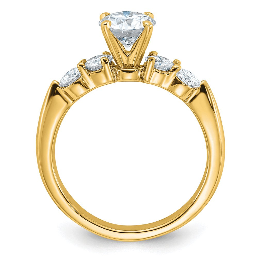 14k 1 5/8ct. D E F Pure Light Moissanite Engagement Ring