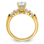 14k 1 5/8ct. D E F Pure Light Moissanite Engagement Ring