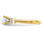 14k 1 5/8ct. D E F Pure Light Moissanite Engagement Ring
