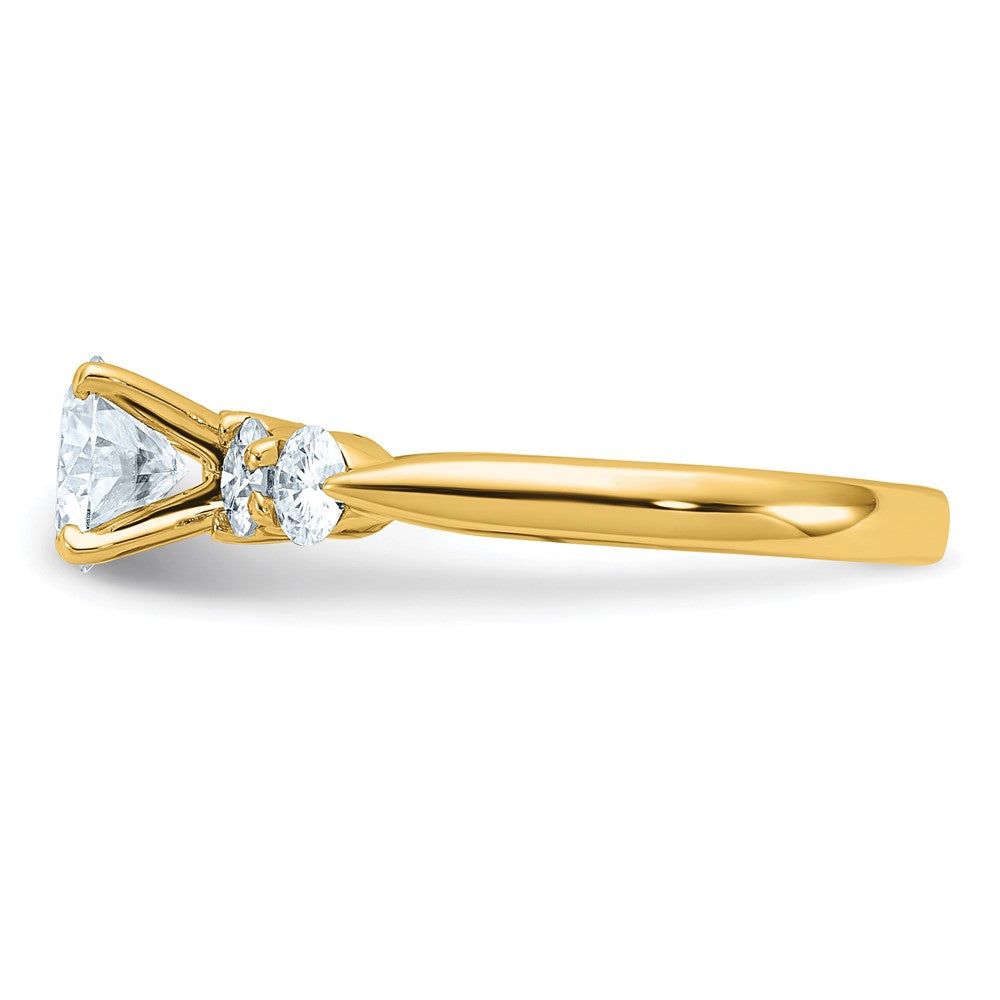 14k 1 5/8ct. D E F Pure Light Moissanite Engagement Ring