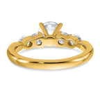 14k 1 5/8ct. D E F Pure Light Moissanite Engagement Ring