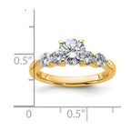 14k 1 5/8ct. D E F Pure Light Moissanite Engagement Ring