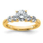 14k 1 5/8ct. D E F Pure Light Moissanite Engagement Ring