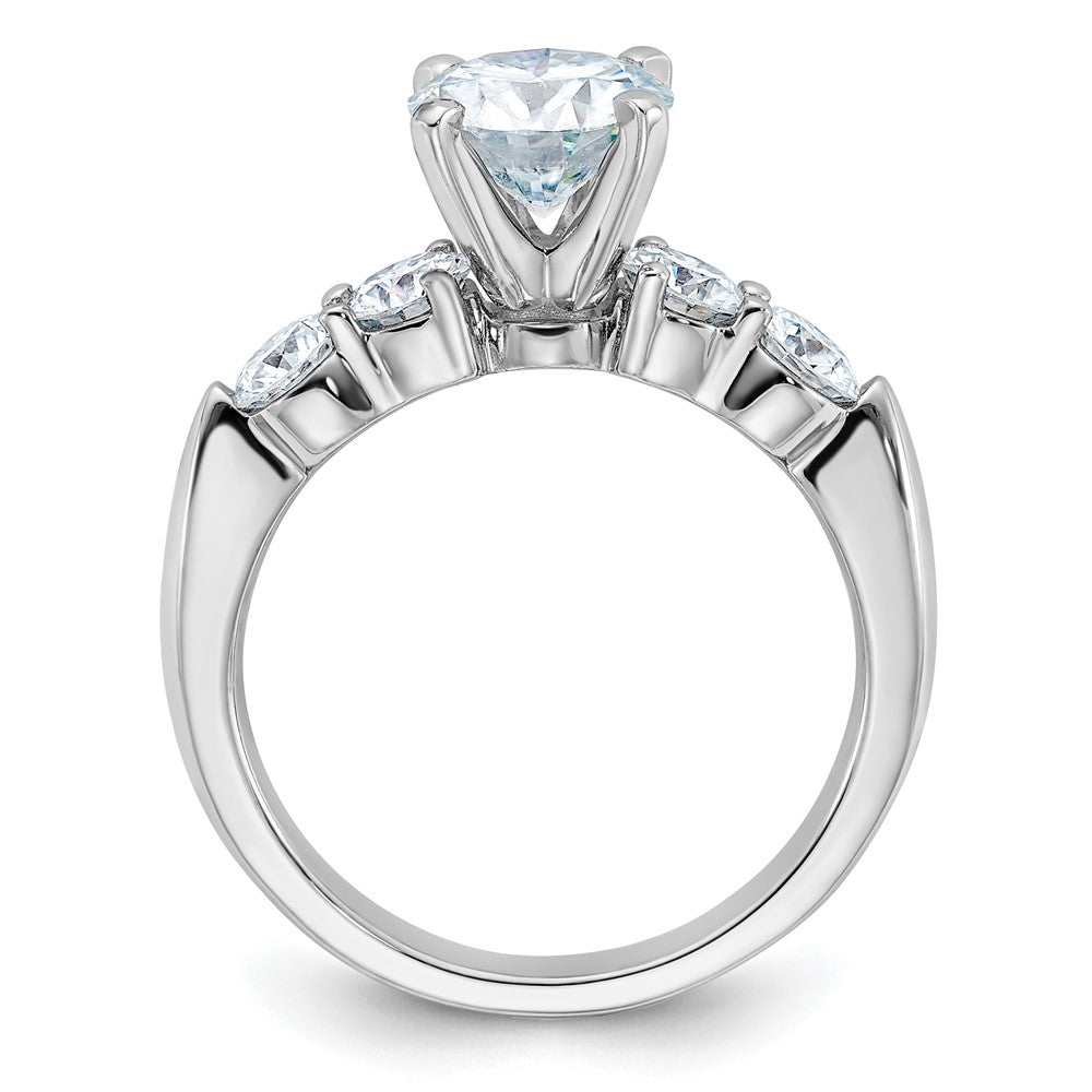 14kw 2 5/8ct. G H I True Light Moissanite Engagement Ring