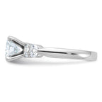 14kw 2 5/8ct. G H I True Light Moissanite Engagement Ring