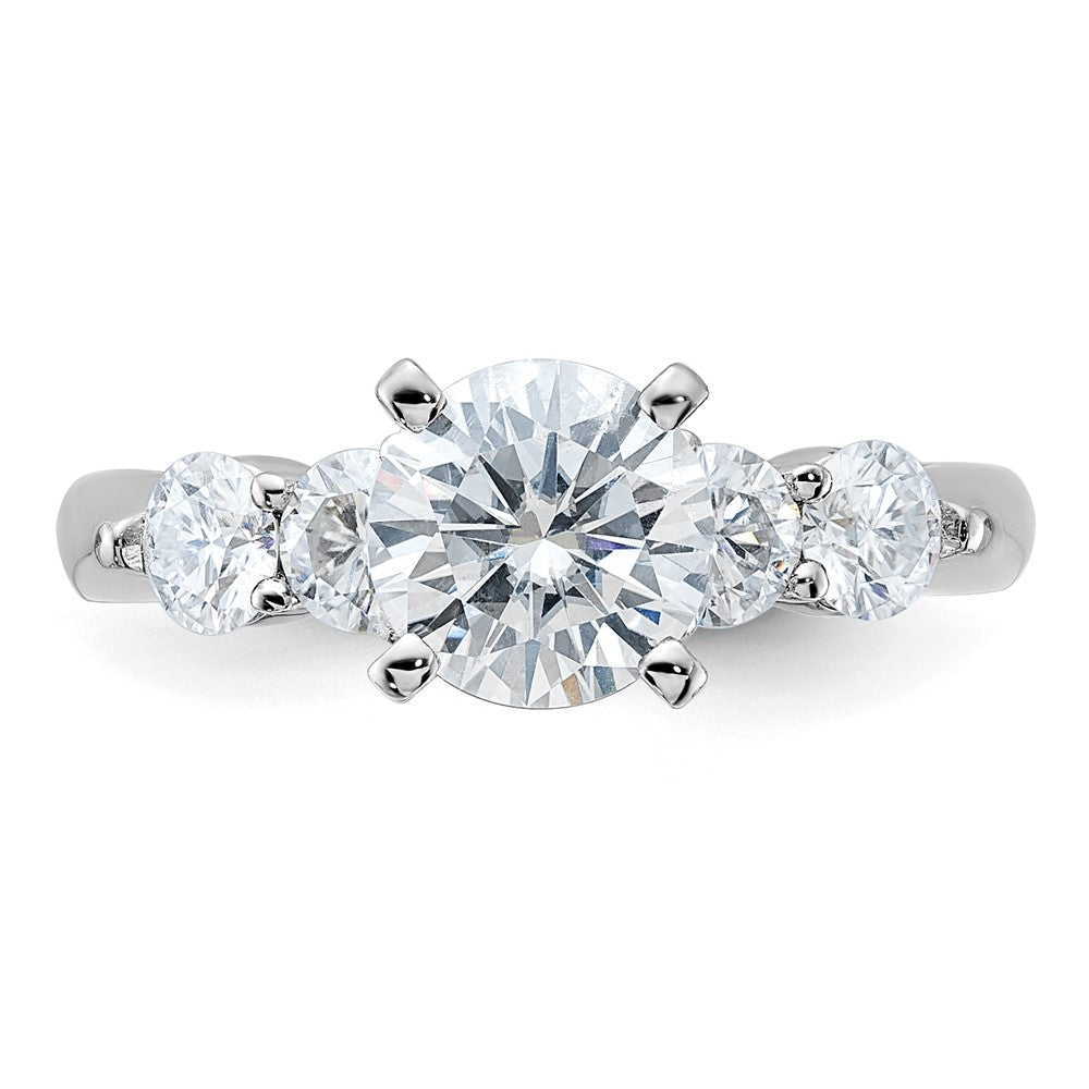 14kw 2 5/8ct. G H I True Light Moissanite Engagement Ring