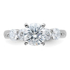 14kw 2 5/8ct. G H I True Light Moissanite Engagement Ring