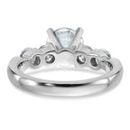 14kw 2 5/8ct. G H I True Light Moissanite Engagement Ring
