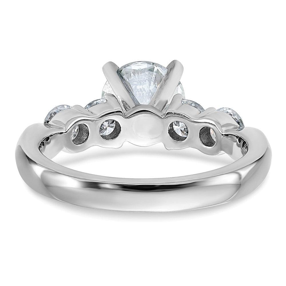 14kw 2 5/8ct. G H I True Light Moissanite Engagement Ring