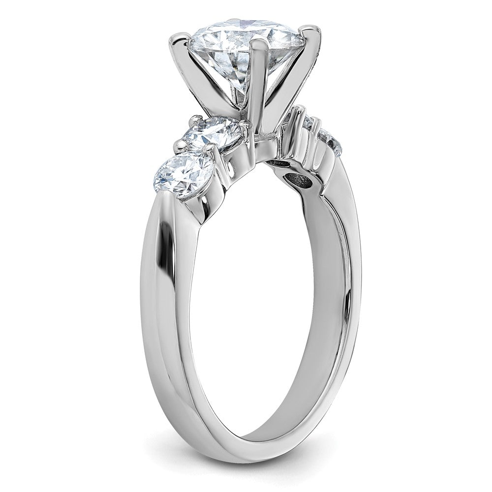 14kw 2 5/8ct. G H I True Light Moissanite Engagement Ring