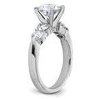 14kw 2 5/8ct. G H I True Light Moissanite Engagement Ring