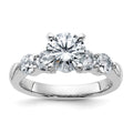14kw 2 5/8ct. G H I True Light Moissanite Engagement Ring