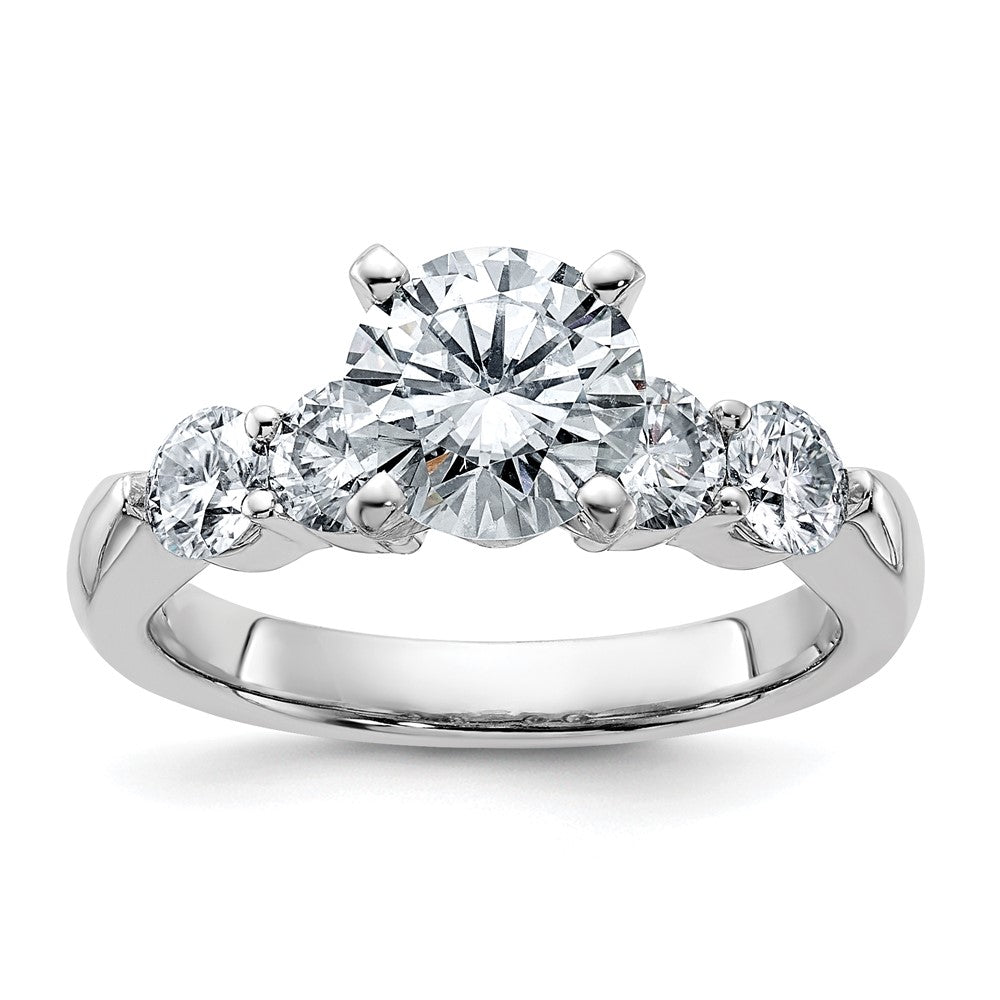 14kw 2 5/8ct. G H I True Light Moissanite Engagement Ring