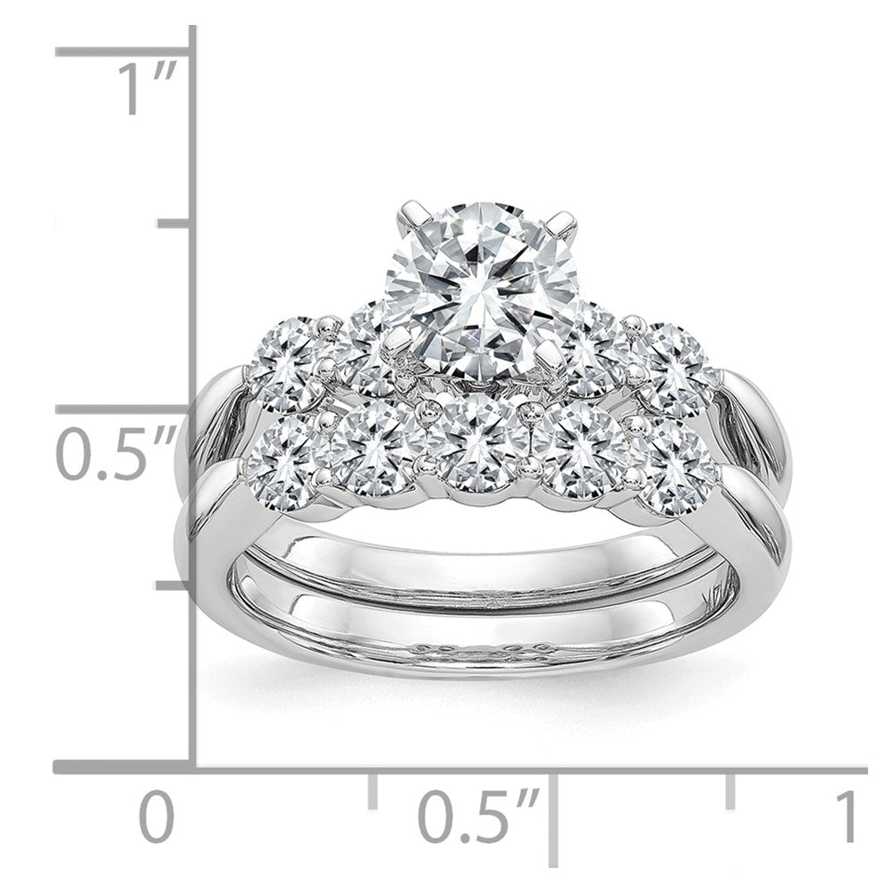 14kw 3.50ct. 5 Moissanite Set