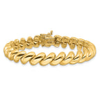 14k Polished 10mm 8 inch San Marco Bracelet
