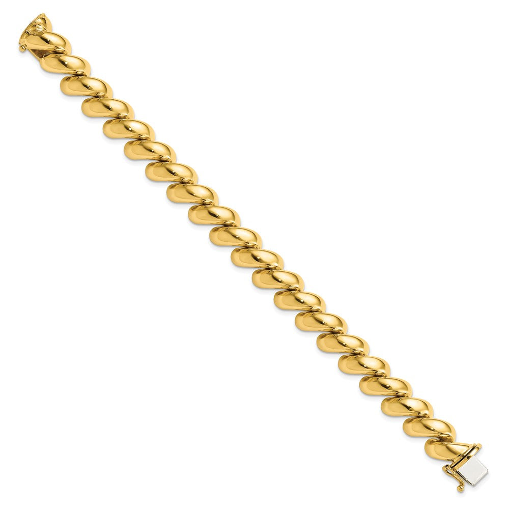 14k Polished 12mm 8 inch San Marco Bracelet