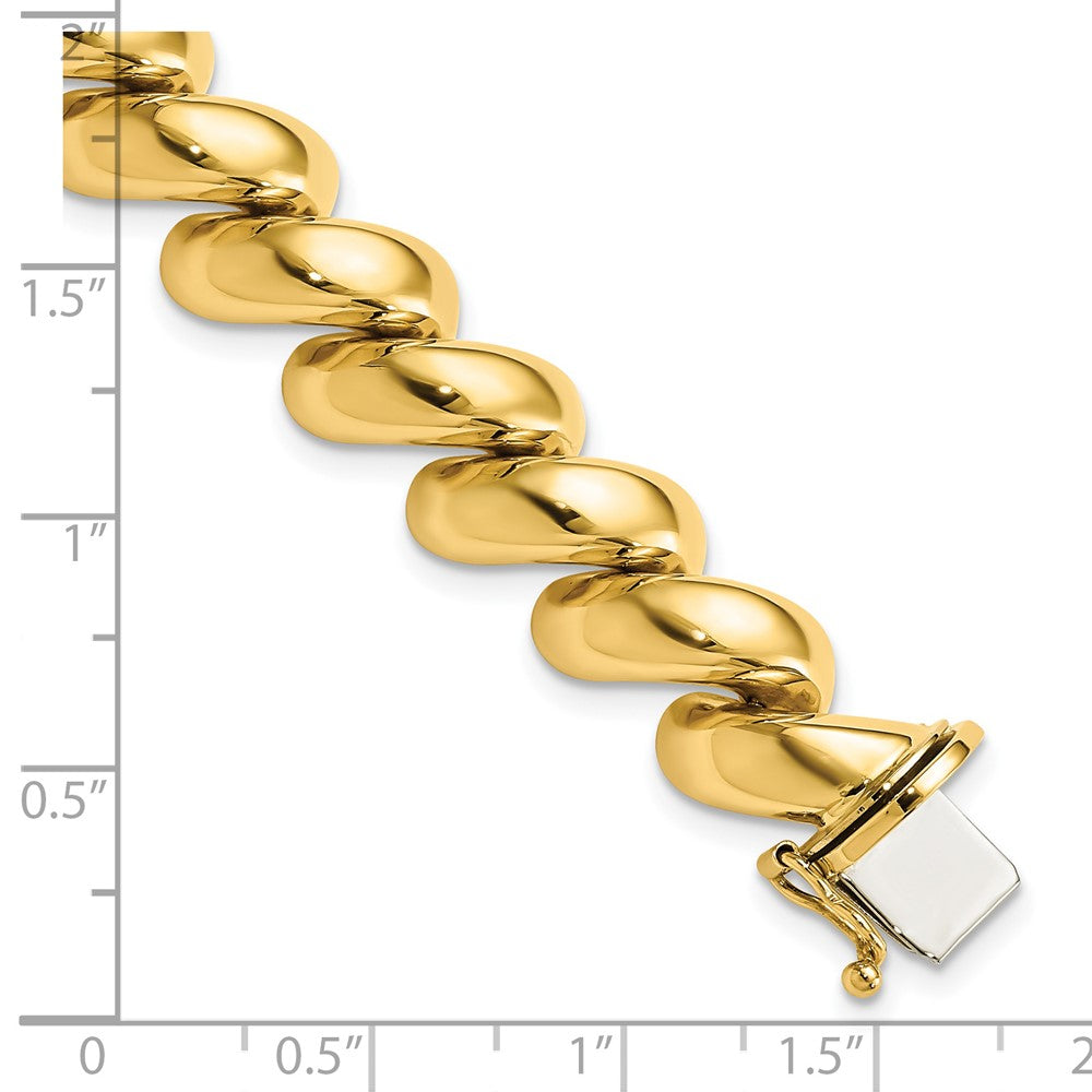 14k Polished 12mm 7 inch San Marco Bracelet