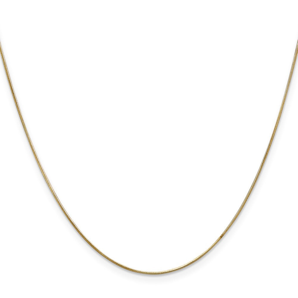 14K .65mm Round Snake with Lobster Clasp Chain