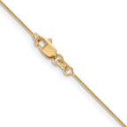 14K .65mm Round Snake with Lobster Clasp Chain