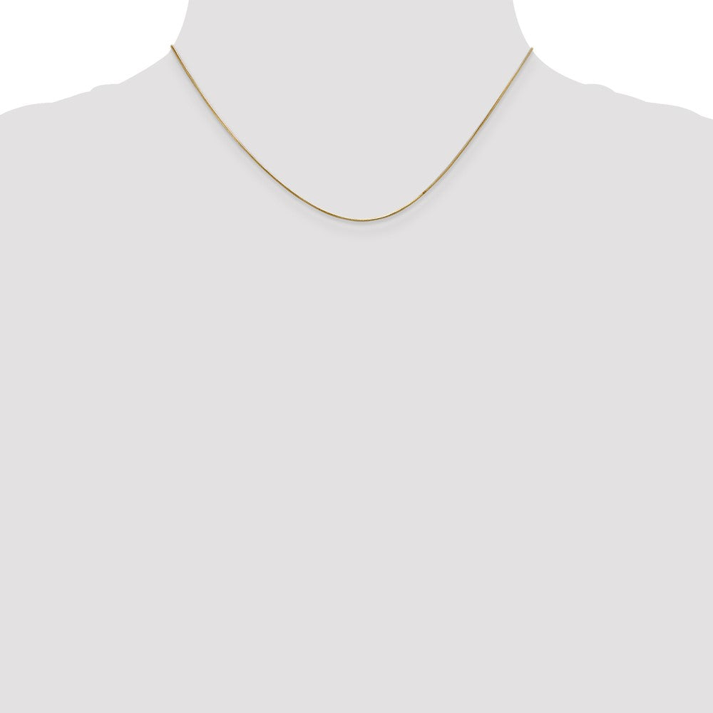 14K .65mm Round Snake with Lobster Clasp Chain