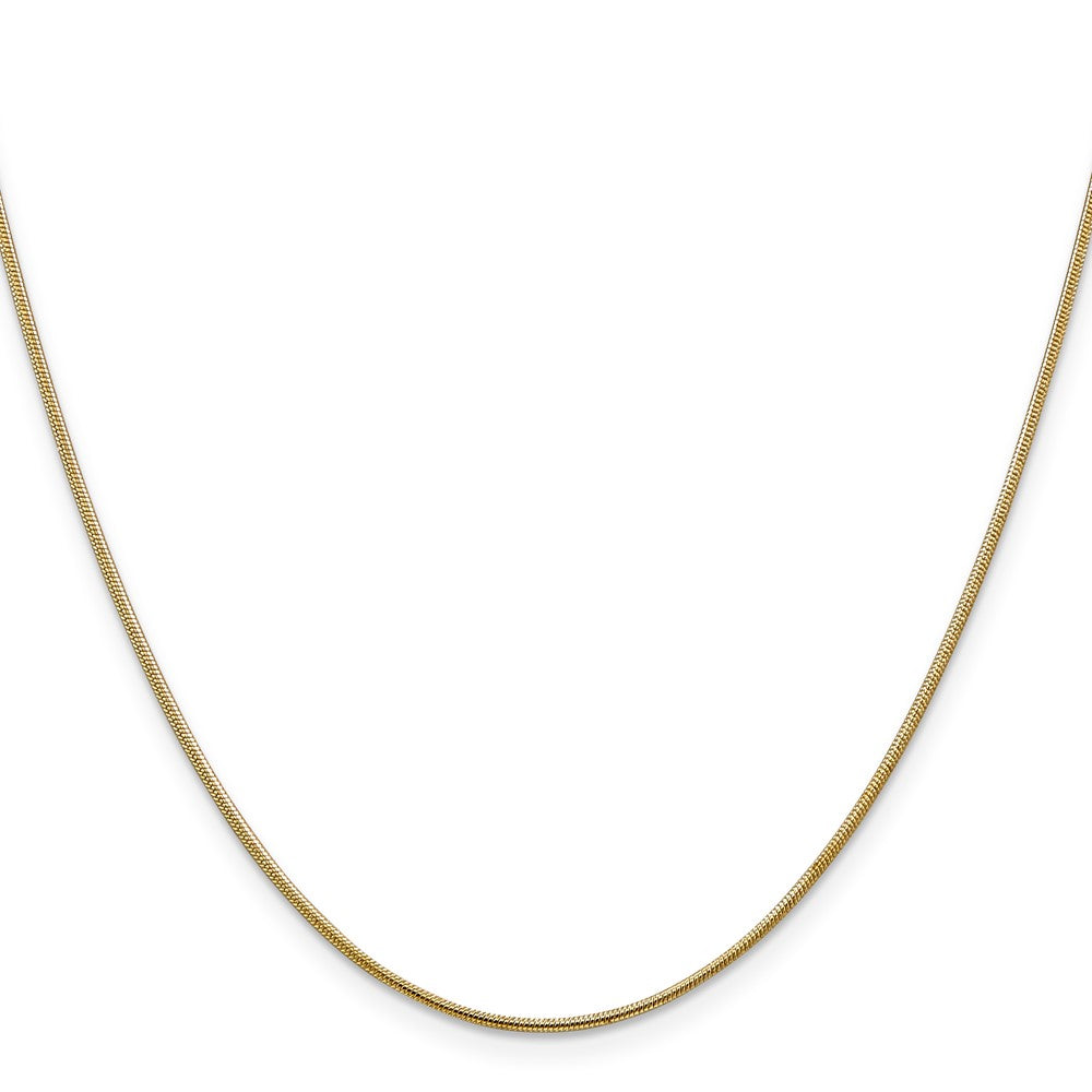14K 1.1mm Round Snake with Lobster Clasp Chain