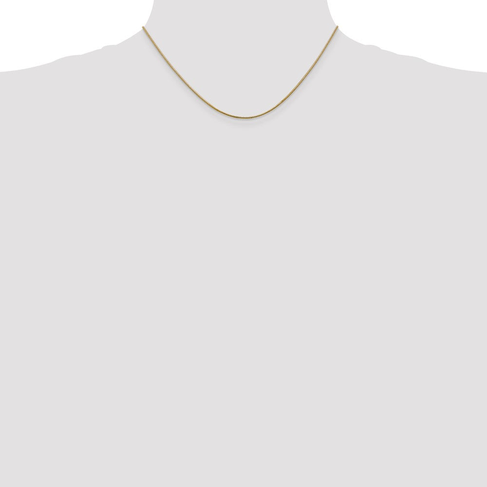 14K 1.1mm Round Snake with Lobster Clasp Chain