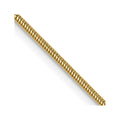 14K 1.1mm Round Snake with Lobster Clasp Chain
