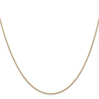 14K 1.4mm Round Snake Lobster Clasp Chain