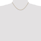 14K 1.4mm Round Snake Lobster Clasp Chain