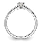 14K White Gold 1/4 carat Round VS/SI DEF Lab Grown Diamond Solitaire 4 Prong Engagement Ring