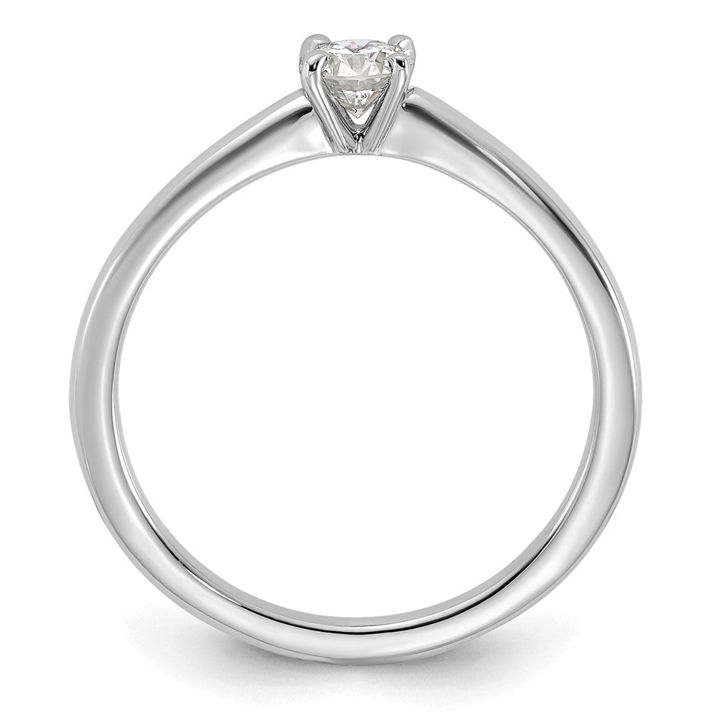 14K White Gold 1/4 carat Round VS/SI GH Lab Grown Diamond Solitaire 4 Prong Engagement Ring