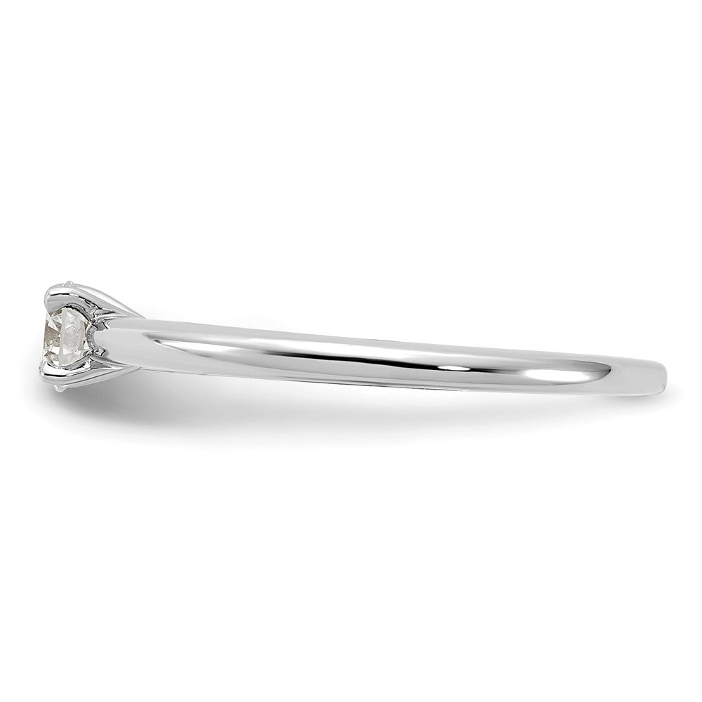 14K White Gold 1/4 carat Round VS/SI DEF Lab Grown Diamond Solitaire 4 Prong Engagement Ring