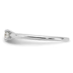 14K White Gold 1/4 carat Round VS/SI DEF Lab Grown Diamond Solitaire 4 Prong Engagement Ring