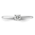 14K White Gold 1/4 carat Round VS/SI GH Lab Grown Diamond Solitaire 4 Prong Engagement Ring