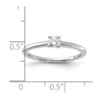 14K White Gold 1/4 carat Round VS/SI GH Lab Grown Diamond Solitaire 4 Prong Engagement Ring
