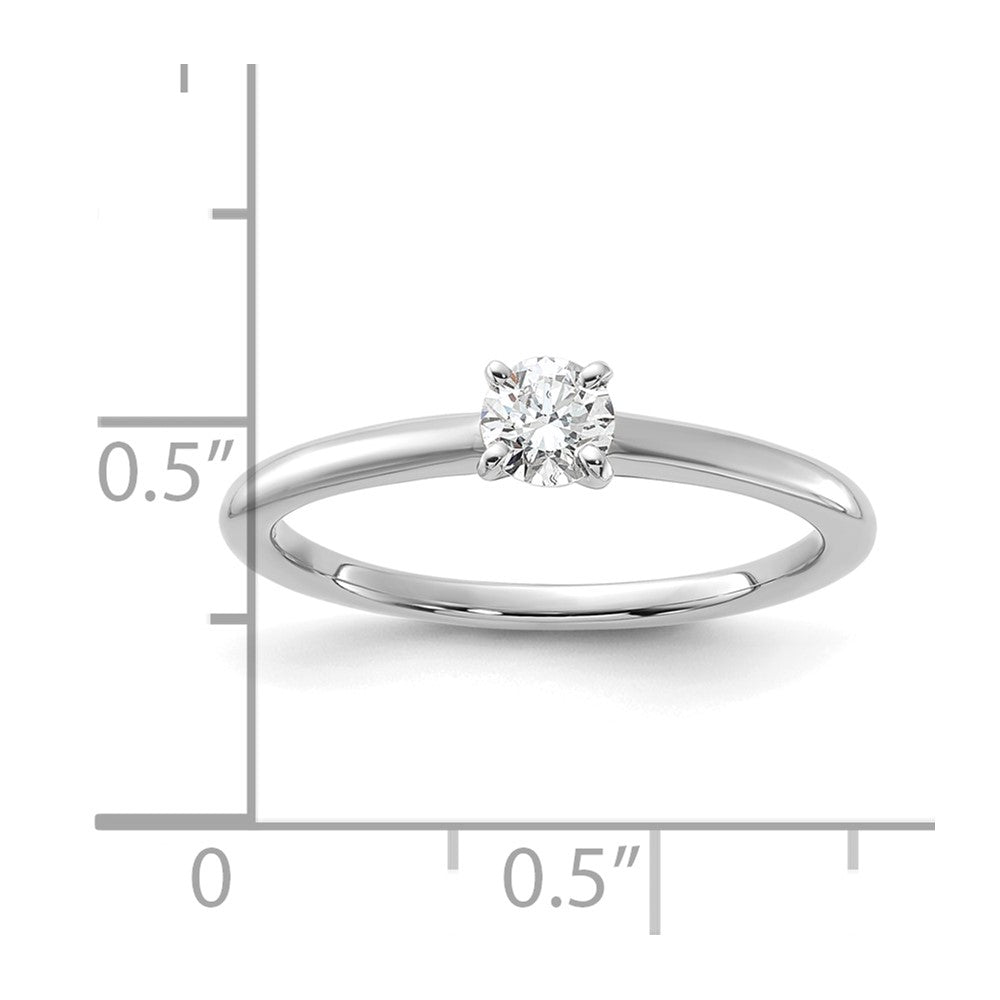 14K White Gold 1/4 carat Round VS/SI GH Lab Grown Diamond Solitaire 4 Prong Engagement Ring