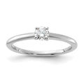 14K White Gold 1/4 carat Round VS/SI GH Lab Grown Diamond Solitaire 4 Prong Engagement Ring