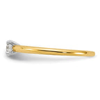 14K Two-Tone 1/4 carat Round VS/SI GH Lab Grown Diamond Solitaire 4 Prong Engagement Ring