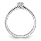 14K White Gold 1/3 carat Round VS/SI GH Lab Grown Diamond Solitaire 4 Prong Engagement Ring