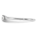 14K White Gold 1/3 carat Round VS/SI GH Lab Grown Diamond Solitaire 4 Prong Engagement Ring