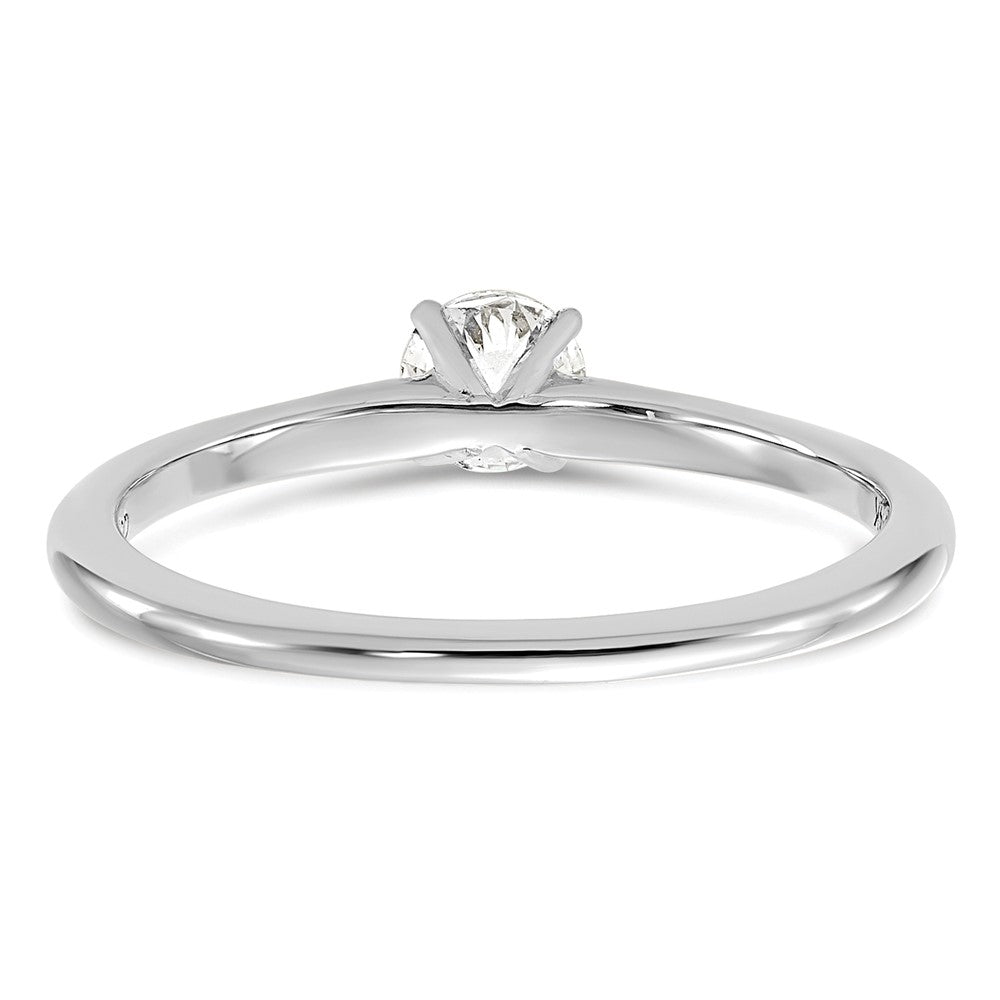 14K White Gold 1/3 carat Round VS/SI GH Lab Grown Diamond Solitaire 4 Prong Engagement Ring