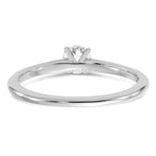 14K White Gold 1/3 carat Round VS/SI DEF Lab Grown Diamond Solitaire 4 Prong Engagement Ring